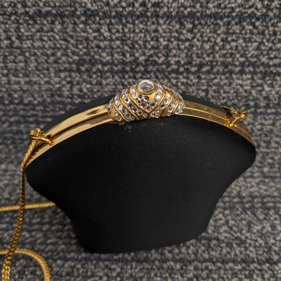 Morgan Taylor Black Clutch Gold Rhinestone - Picture 7 of 16